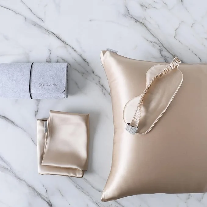 User-Friendly DISANGNI Silk Indulgence Set Premium 22 Momme Mulberry Silk Pillowcase Eye Lightweight