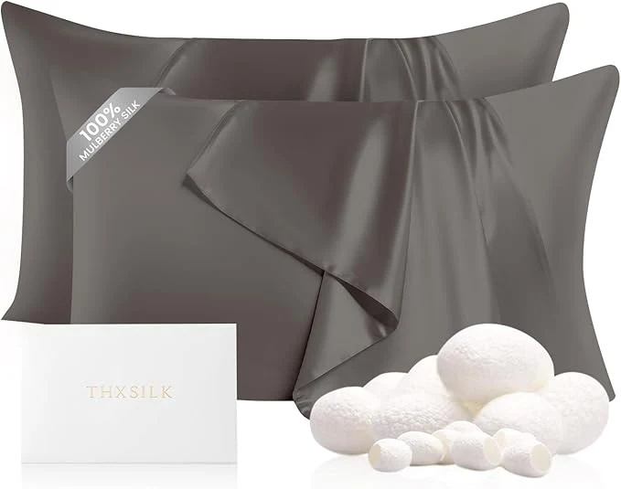 Sophisticated THXSILK Set of 2 Mulberry Silk Pillowcases Trendy