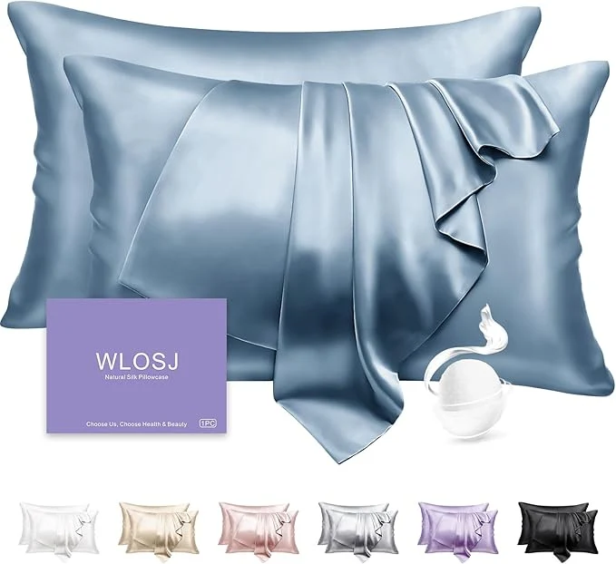 Excellent Silk Pillow Cases 2 Pack Queen Size Mulberry Silk Pillowcase Set of 2 World-Class