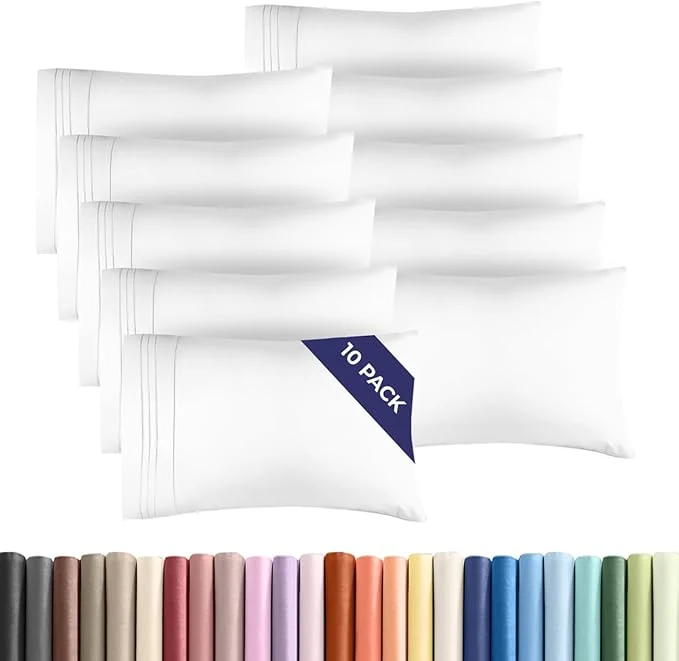 Sustainable Standard Pillow Cases Set of 10 Natural