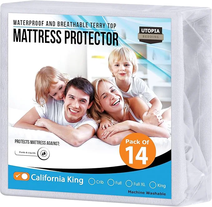 Authentic Utopia Bedding Waterproof Mattress Protector California King Size Premium Breathable