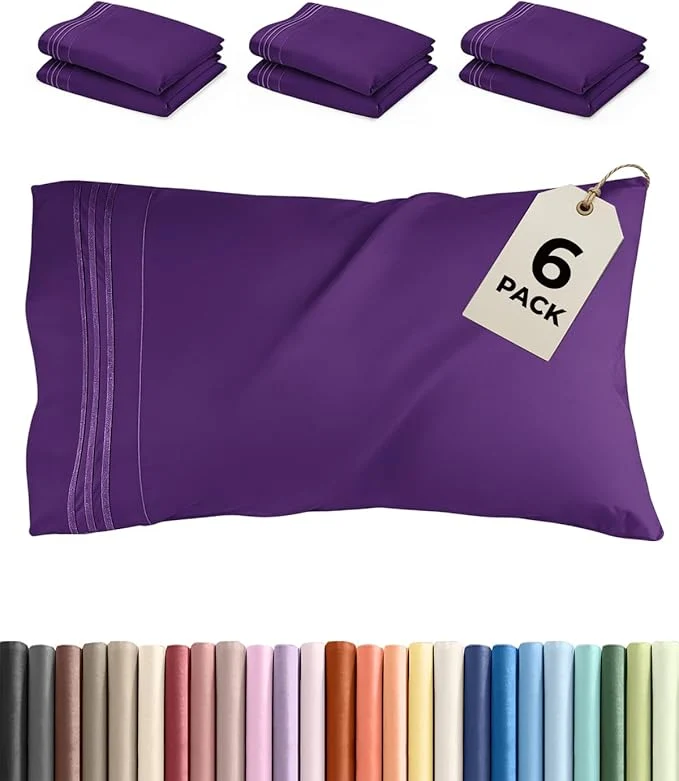 Premium Standard Pillow Cases Set of 6 Effective