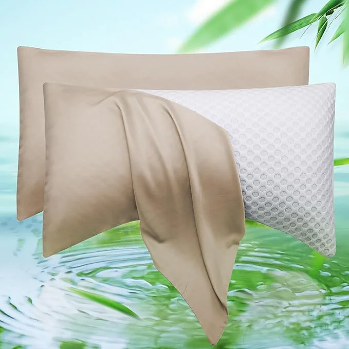 Proven Cooling Curved Pillow Cases Queen Size Set of 2 Advanced