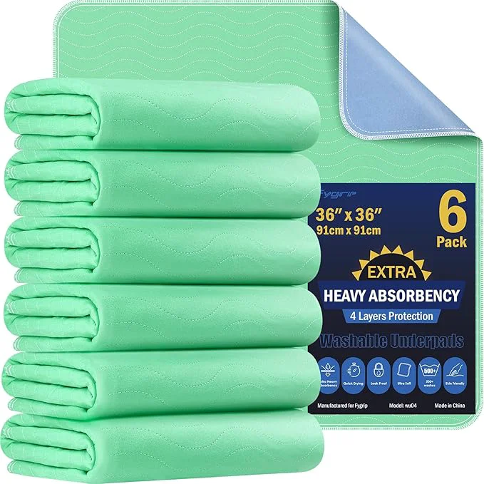 Smart 6 Pack 36 x 36 Extra Heavy Absorbency Washable Underpads Waterproof Quick Genuine