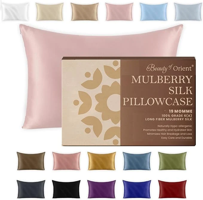 Trusted 19 Momme Premium Mulberry Pink Silk Pillowcase Top-Quality