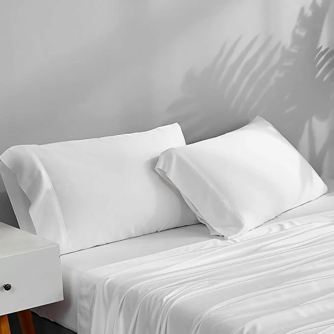Environmentally Friendly ACCURATEX Cooling Pillow Cases Queen Size Set of 2 Rayon Derived from Bamboo Outstanding