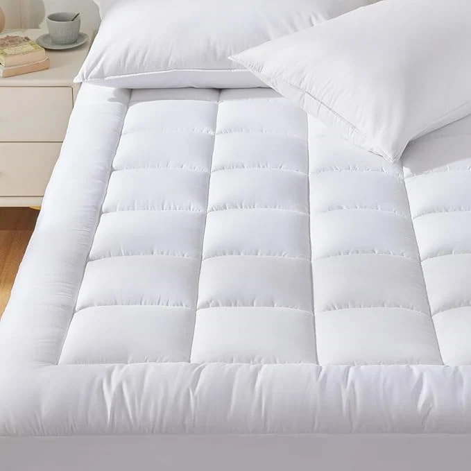 Top-Quality CozyLux California King Size Mattress Pad Pillow Top Cotton Cooling Mattress Superior