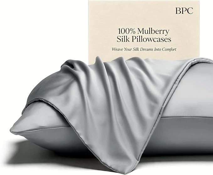 Crafted BPC Mulberry Silk Pillowcases 2 Pack Grade 6A ClimaSilk™ Silk Pillow Casual