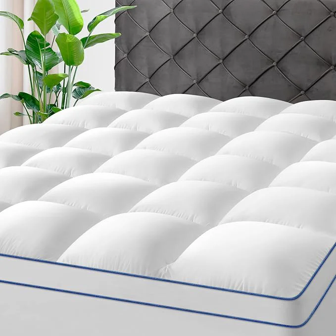 Fast KAYFIA TwinXL Mattress Topper Extra Thick Mattress Pad Cover High-Quality