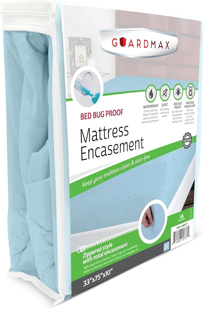Stylish Guardmax Jersey Knitted Cot Size Zippered Mattress Encasement Organic