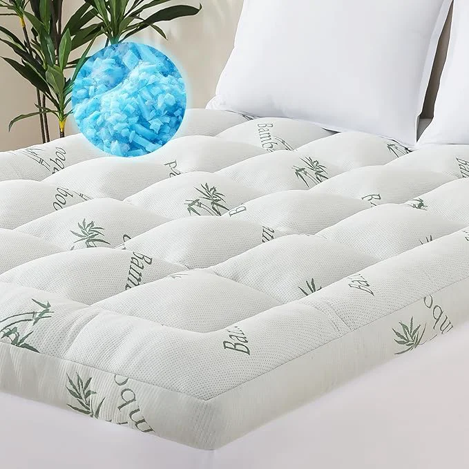 High-End ELNIDO QUEEN® 3 Inch Memory Foam Mattress Topper Queen Size Green