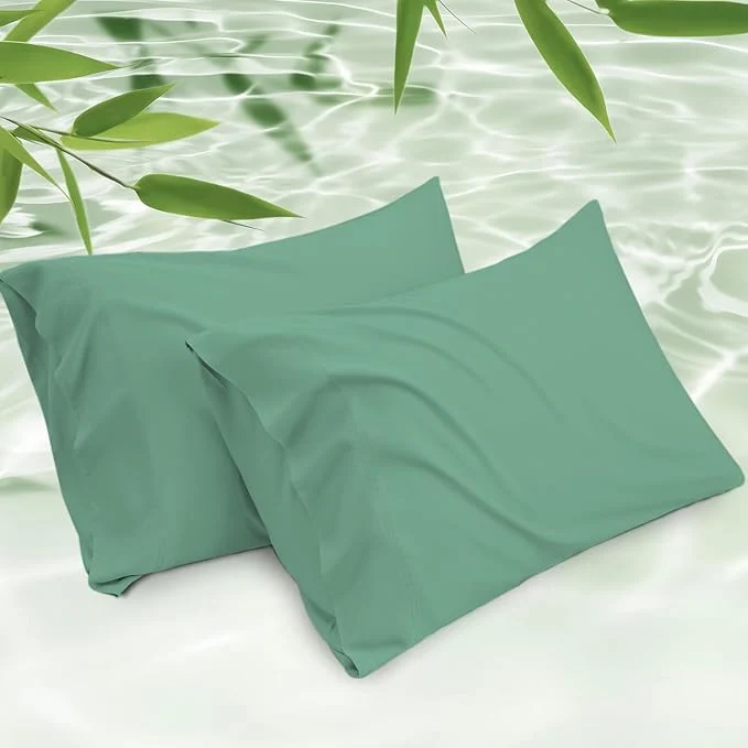 Optimized Kamas Oversized Bamboo Pillowcase Set of 2 Naturally Grown Ultra Soft Luxury