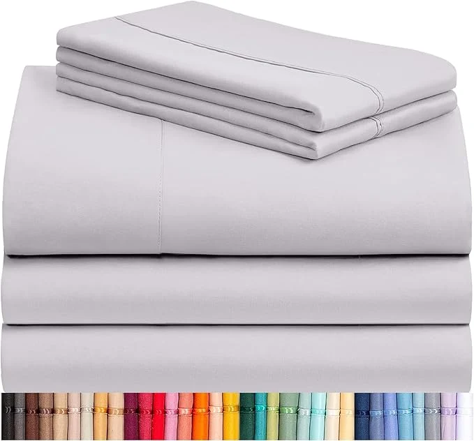 Soft LuxClub 5 PC Sheet Set Bed Sheets Deep Pockets 16 Eco Friendly Wrinkle Practical