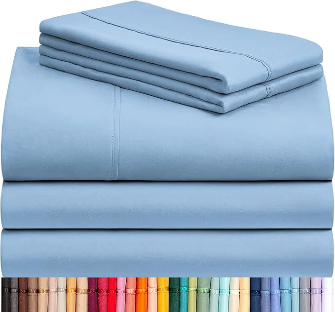 Modern LuxClub 5 PC Split King Sheet Set Breathable Luxury Bed Sheets Deep Pockets