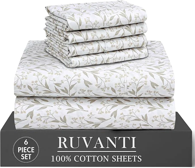 Outstanding RUVANTI 6 Pcs Cotton Sheets Fast
