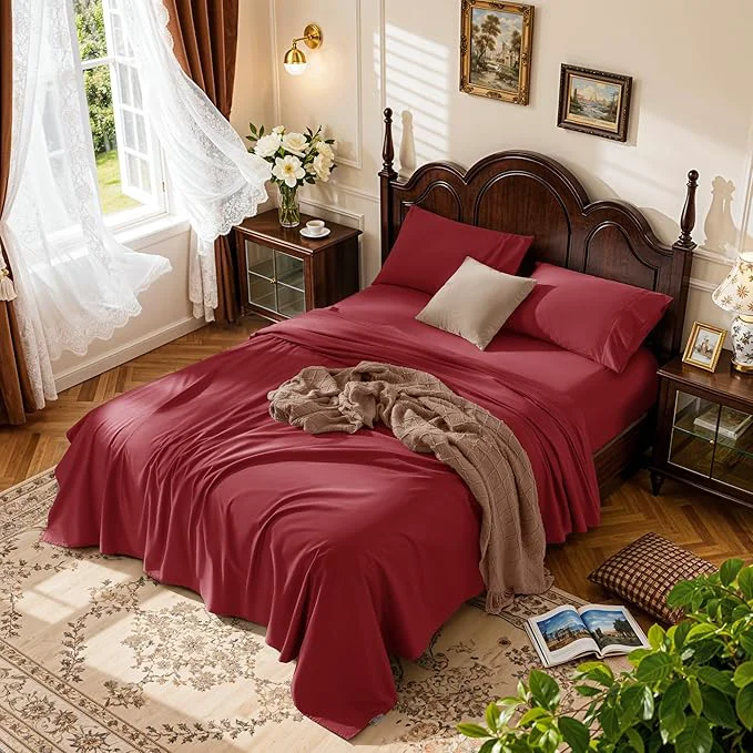 Safe LBRO2M Cotton Sheets Set Deep Pocket 19 1000 Thread Count California Official