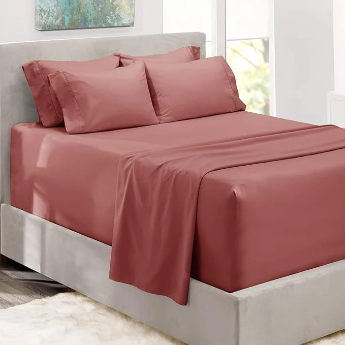 Responsible Hearth Harbor Bed Sheets Luxury Soft 6 Piece Bed Sheet Set Extra Deep Pocket Eco-Friendly