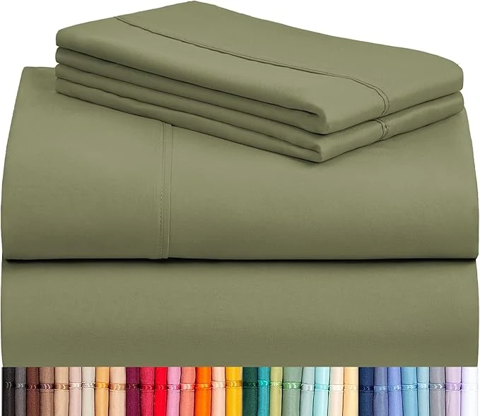 Dependable LuxClub 4 PC Full Sheet Set Breathable Luxury Bed Sheets Deep Pockets 18 Smooth