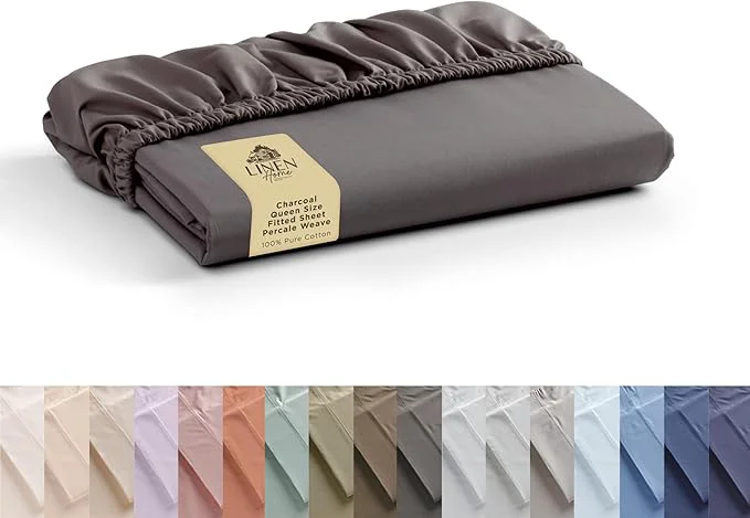 Superior Linen Home Cotton Percale Weave Fitted Sheet King Size 1 Deep Pocket Innovative
