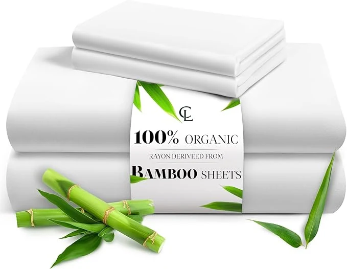 Sophisticated LuxClub Queen Sheet Set Viscose Derived from Bamboo Cooling Sheets High-End
