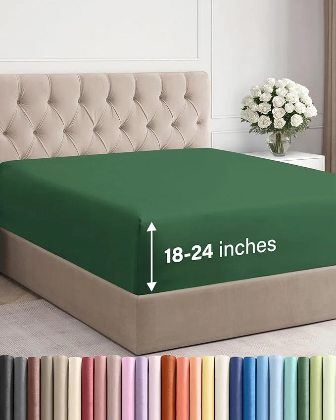 Organic Extra Deep Cal King Fitted Sheet Minimalist