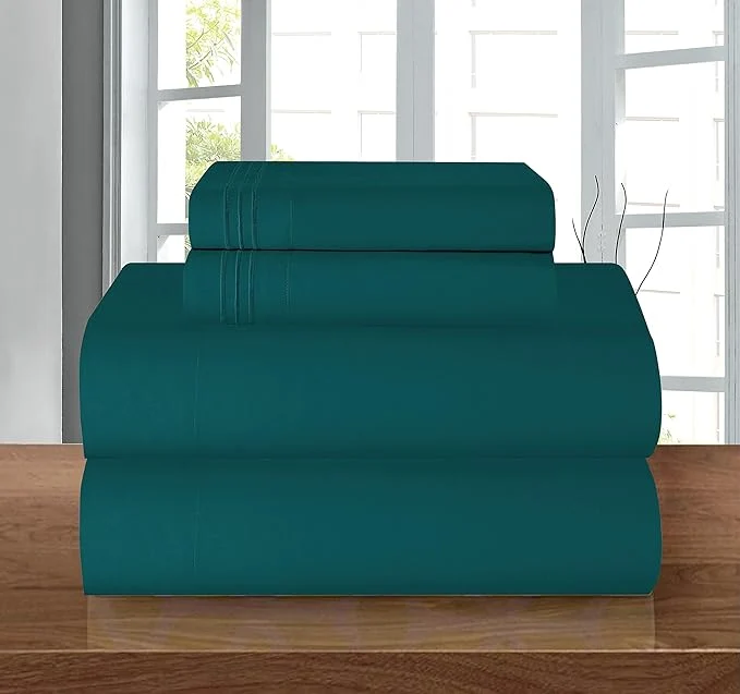 High-Quality Elegant Comfort Luxury 1500 Premium Hotel Quality Microfiber 4-Piece Sheet Set Durable