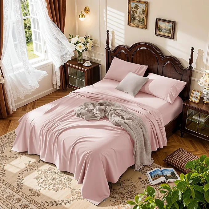 Trusted LBRO2M 1000 Thread Count Egyptian Cotton Sheets Set Full Size 4 Piece Next-Generation