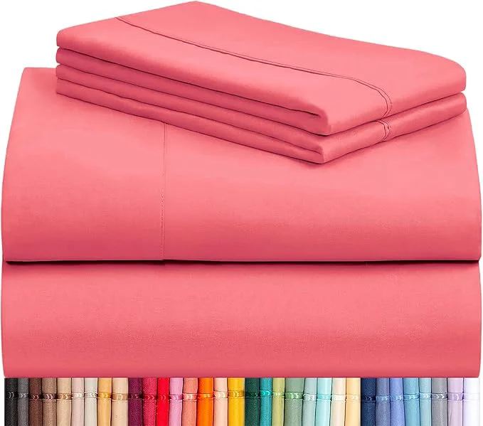 Trendy LuxClub 4 PC Sheet Set Bed Sheets Deep Pockets 16 Eco Friendly Wrinkle Carefully Designed