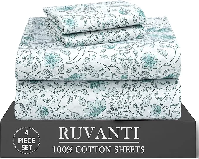 Fast RUVANTI 4 Pcs Cotton Sheets Outstanding