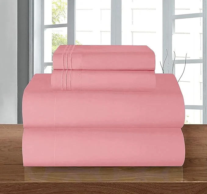 Optimized Elegant Comfort Luxury Quality Microfiber 4-Piece 1500 Premium Hotel Sheet Traditional