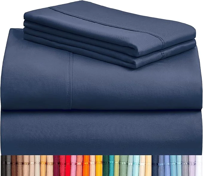 Next-Generation LuxClub 4 PC Queen Sheet Set Breathable Luxury Bed Sheets Deep Pockets 18 Prestigious