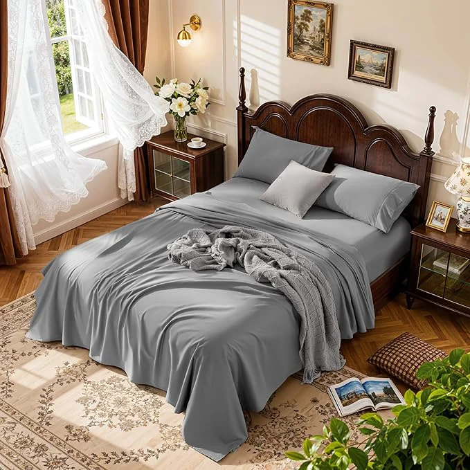 Refined LBRO2M Cotton Sheets Set Deep Pocket 19 1000 Thread Count California Exclusive