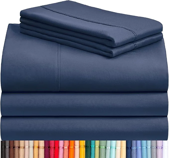 Durable LuxClub 5 PC Split King Sheet Set Breathable Luxury Bed Sheets Deep Pockets Modern