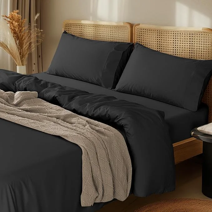 Exclusive LBRO2M 1000 Thread Count Egyptian Cotton Sheets Set Twin 3 Piece Sets Bed Fine