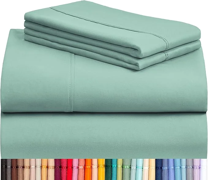 Healthy LuxClub 4 PC California King Sheet Set Breathable Luxury Bed Sheets Deep Original