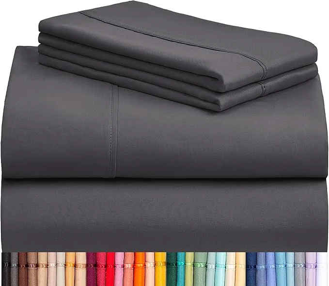 Elite LuxClub 4 PC Queen Sheet Set Sheets Queen Size Deep Pockets 18 Wrinkle Comfortable