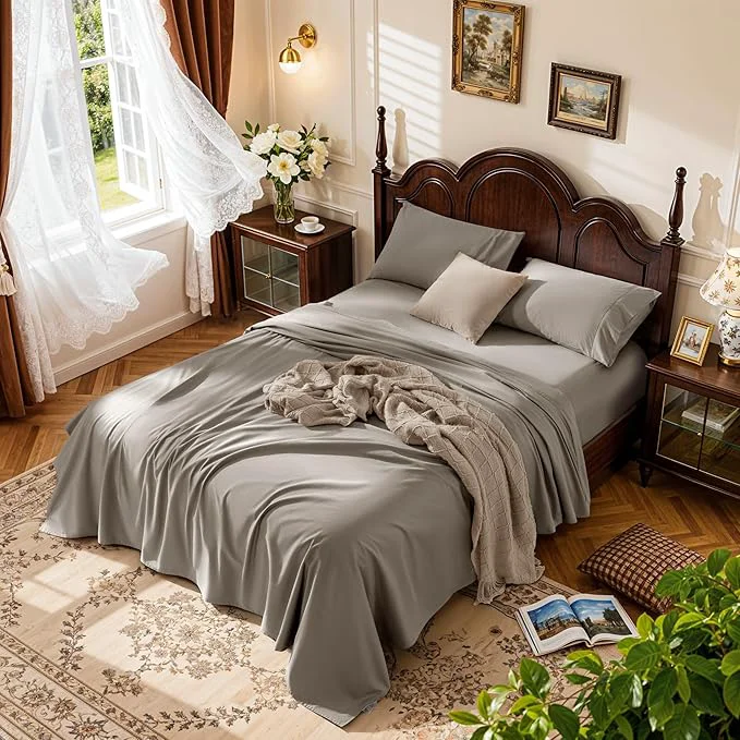 Quality LBRO2M Cotton Sheets Set Deep Pocket 19 1000 Thread Count Full Size 4 Trusted
