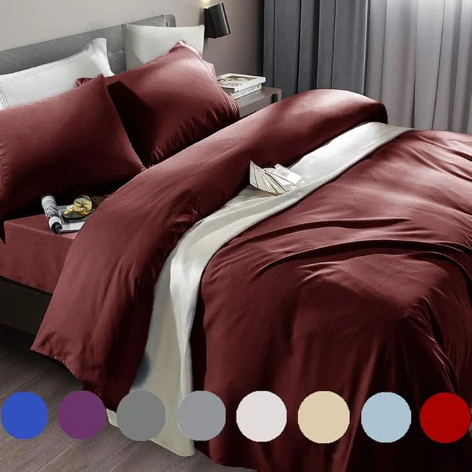 Traditional SONORO KATE Bed Sheet Set Super Soft Microfiber 1800 Thread Count Luxury Contemporary