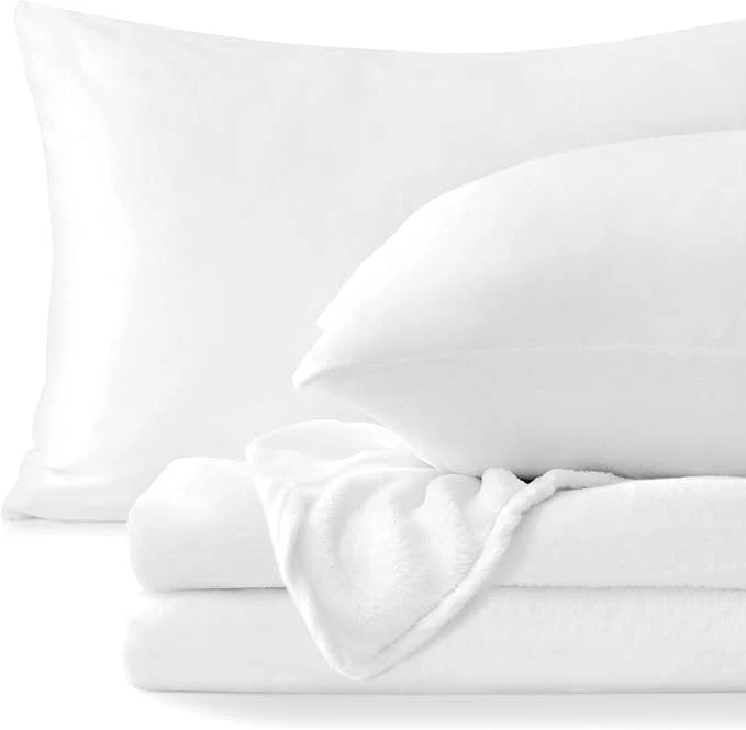 Proven BEDELITE Flannel Sheets King Size Bright White Elegant