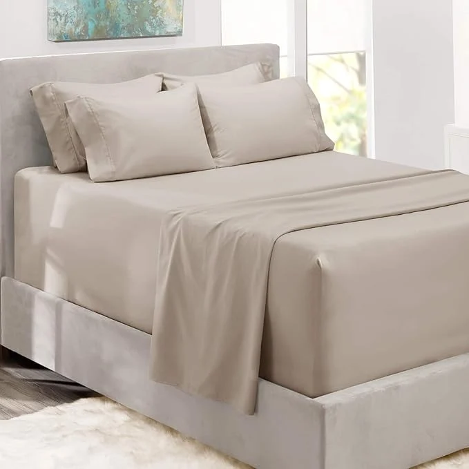 Unique Hearth Harbor Bed Sheets Luxury Soft 6 Piece Bed Sheet Set Extra Deep Pocket Healthy
