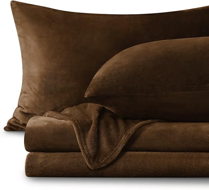Fine Crafted BEDELITE Flannel Sheets Twin Size Brown Secure