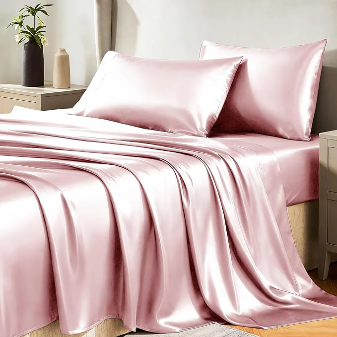 Authentic CozyLux Satin Sheets Full Size Sheets High-End