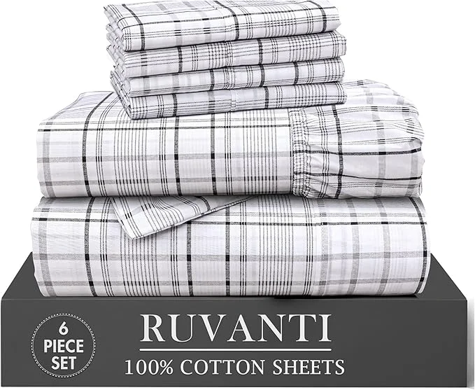 Effective RUVANTI 6 Pcs Cotton Sheets Enhanced