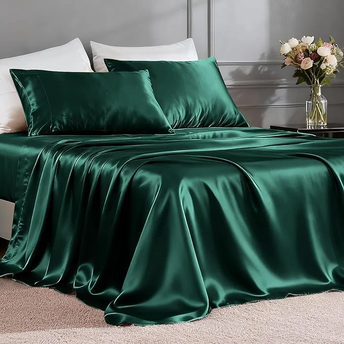 Elegant FreshCulture Satin Sheets Full Size Reusable