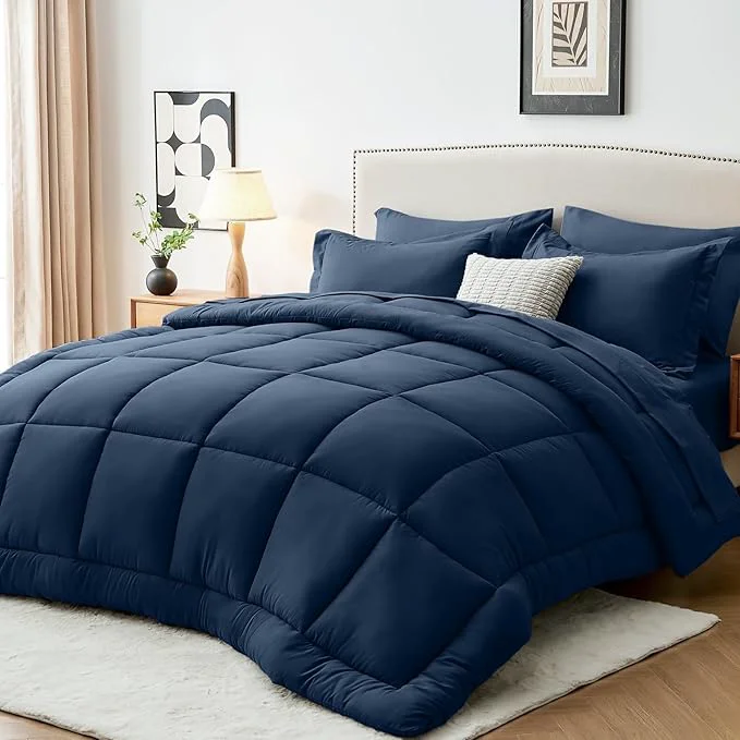 Traditional Sasttie Queen Comforter Set Complete Bedding Set Includes Comforter Flat Sheet Selected