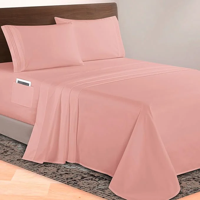 Durable Elegant Comfort Luxurious 1500 Premium Hotel Quality Microfiber 4-Piece Sheet Dependable
