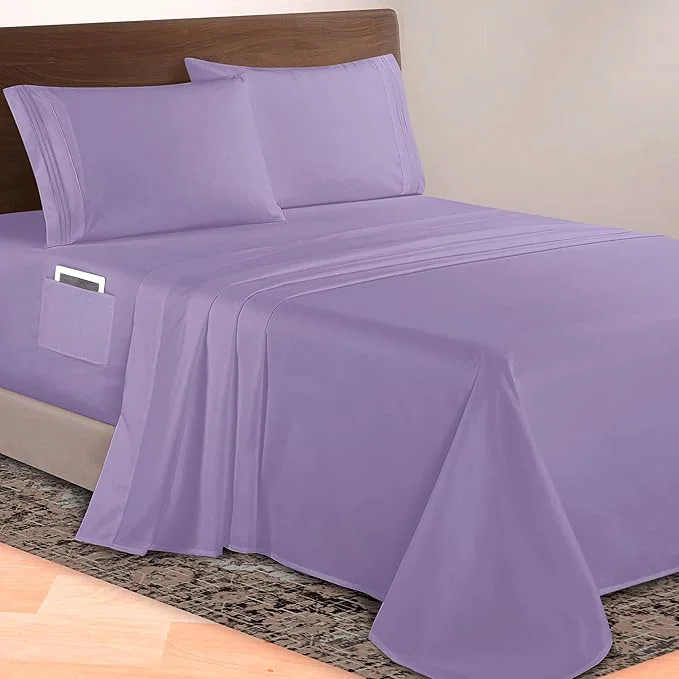 Eco-Friendly Elegant Comfort Luxurious 1500 Premium Hotel Quality Microfiber 4-Piece Sheet Functional