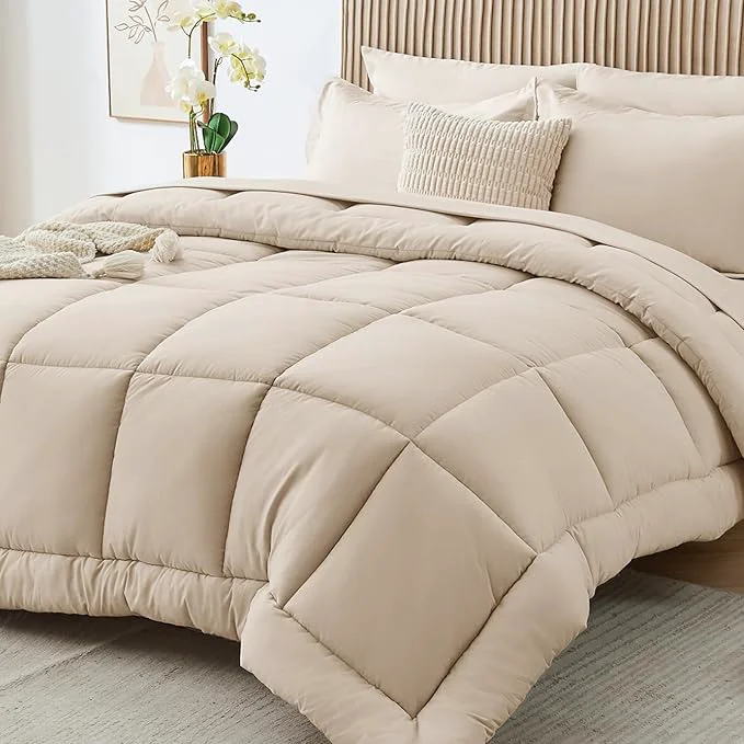 Fine Sasttie Twin Comforter Set 5 Pieces Bed in a Bag Twin Complete Bedding Set Elegant