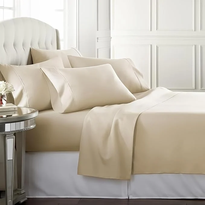 Contemporary Danjor Linens Bed Sheet Set Queen Size Relaxed