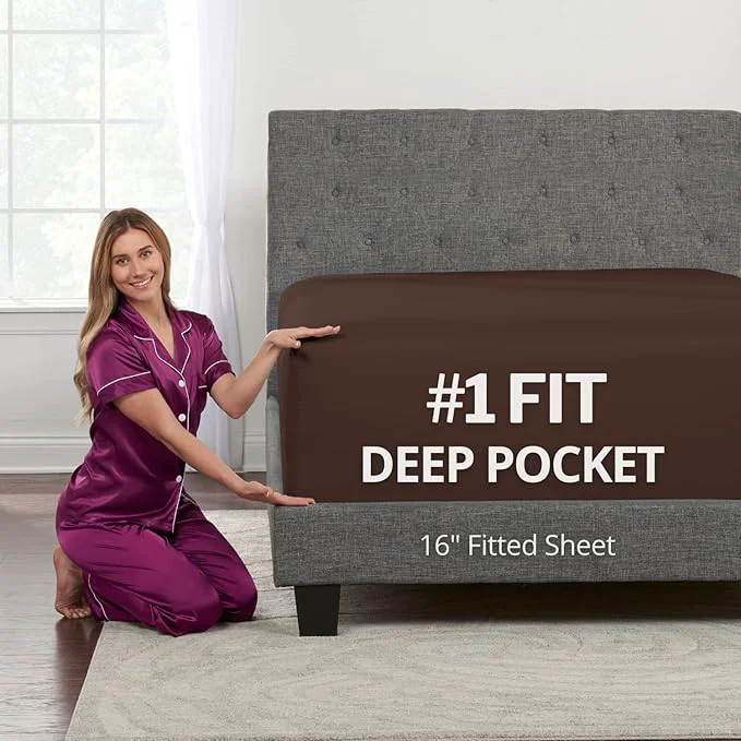 Stylish California King Fitted Sheet Deep Pocket – 16 Cal King Fitted Sheet Fit Lightweight